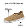 thumbnail image 2 of Project Cloud Lightweight Shoes for Woman - Slip on Sneakers for Women w/ Flexible Outsole Loafers for women w/ Memory Foam Insole Machine Wash Women Footwear - Sockless Wear Flats (Rose, Latte, 12), 2 of 7