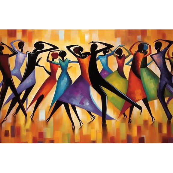 Puzzles For Adults 500 Pieces African American Party Art Dancing Formation Wooden Diy Families Toys Gift Unique Home Decor Funny Wall Jigsaw Puzzle