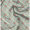 thumbnail image 1 of Soimoi Green Viscose Chiffon Fabric Leaf Floral Printed Fabric 1 Yard 42 Inch Wide, 1 of 6