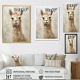 thumbnail image 5 of Designart "Portrait Of A Grunge-Styled Minimalist Alpaca" Alpaca Picture Framed Canvas Art Print, 5 of 5
