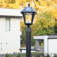 thumbnail image 3 of Gama Sonic Baytown II Solar Light in Bright White- Wall/Pier/ 3 Inch Fitter Mounts - Black Finish, 3 of 11