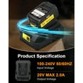 thumbnail image 3 of Replacement for DeWalt Battery Charger DCB112 12V 20V Max Lithium-Ion Battery Charger, 3 of 8