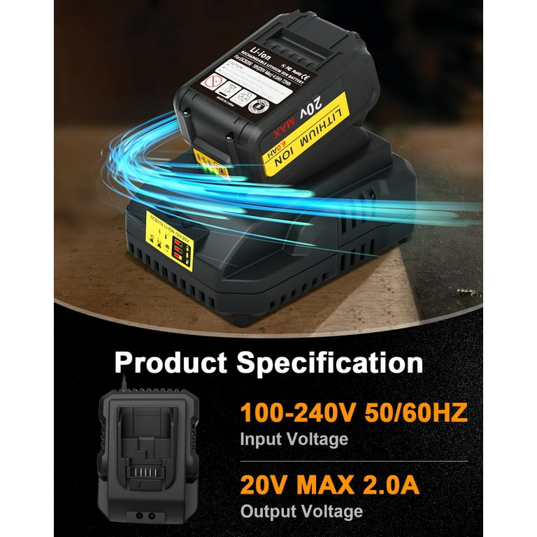 Chargeur Dewalt DCB112 Li Ion Battery 3A Charger For Dewalt