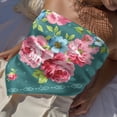 thumbnail image 5 of Head Scarf for Women,27.5 Inches Pioneer Colorful Flowers Square Like Head Scarf for Women,Silk Bandana Hair Wrap Neck Scarf for Women's, 5 of 6