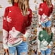 thumbnail image 2 of Suéter navideño de cuello alto y manga larga para mujer, 2 of 5