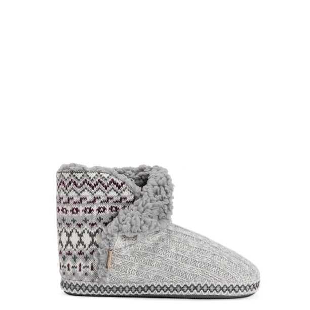 muk luks womens gerri booties block heel