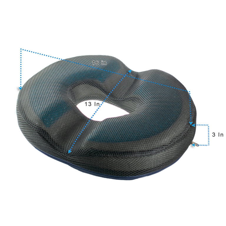 Orthopedic Donut Seat Gel Cushion Memory Foam + Cooling Gel Cushion Tailbone & Coccyx Memory Foam Pillow Pain Relief & Relieves Tailbone