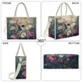thumbnail image 3 of ZUXONGSY Hummingbird Flower Print Women’s Transparent Waterproof PVC Handbag, Oversize Lightweight Shoulder Tote with Top Handle and Zipper, Practical Shopper for Daily Commute, 3 of 7
