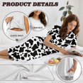thumbnail image 6 of DISNIMO Cow Print Women's Pajama Sets Short Sleeve Sleepwear Summer 2 Piece Pjs Set Breathable Lounge with Pockets, 4XL, 6 of 7