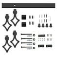 thumbnail image 4 of 24'' To 84" Mini Cabinet Slides Sliding Barn Door Hardware Kit, Black Diamond Shape Roller For Single/Double Door Hanging Rail ,Long Lasting, 4 of 6