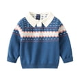 thumbnail image 1 of YTDSCS Chandail pour Bébé Garçon à Boutons Col Rabattu Printemps Automne pour Enfants 2-7 Ans, 1 of 8