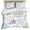 Blue, variant on 3 Piece Coastal Duvet Cover Set Full Size, Microfiber Comforter/Quilt Cover with Corner Ties and 2 Pillowcases, Summer Beach Nautical Coral Starfish All Season Soft Bedding with Zipper Closure