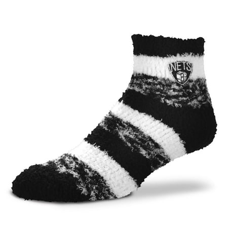 Brooklyn Nets Women's For Bare Feet Sleep Soft Pro Stripe Socks - No