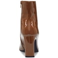 thumbnail image 3 of Alfani Womens Terrie Patent Block Heel Ankle Boots, 3 of 3