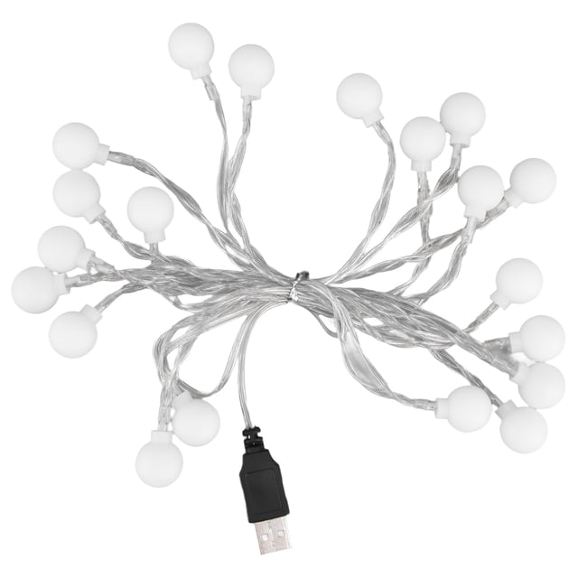 Luces de Cuerda Interior Al Aire Libre, Cálida Luz Blanca 20 Luces de Cuerda Decoración LED DE LA FUENTE DE ALIMENTACIÓN DEL GLOBO USB PARA LOS PATIOS PARA JARDINES