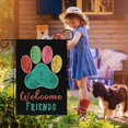 thumbnail image 2 of Welcome Dog Paws Garden Flag 12.5x18 Double Sided, Small Burlap Dog Garden Yard Flags Welcome Friends for House Outside Outdoor Holiday Decor (ONLY FLAG), 2 of 6