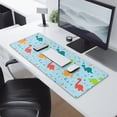 thumbnail image 2 of Long Mouse Pads for Desk,LightBlue Cartoon Dinosaurs Patterns Desk Mats on Top Of Desks, Desk Mouse Pad Extra Large with 3mm Non-Slip Base and Stitched Edge for Gaming,Work,Home 31.5"x11.8", 2 of 5