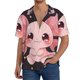thumbnail image 1 of Fotbe Chibi Axolotl Sakura Fantasy Camisa Estampada de Manga Corta para Hombre, Casual de Verano, Estilo Playero, Sin Arrugas-Small, 1 of 5