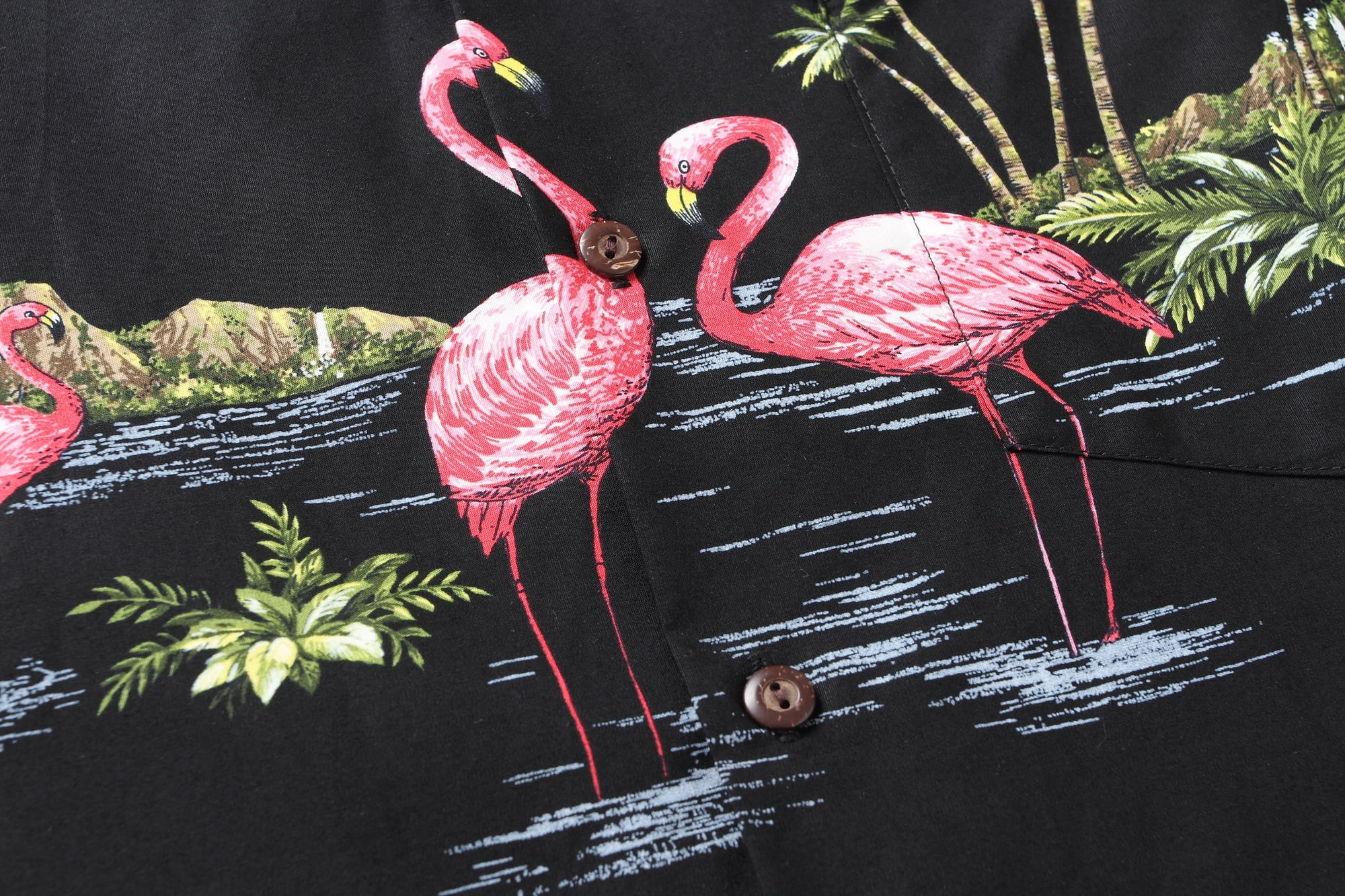 Black shirt hotsell with pink flamingos