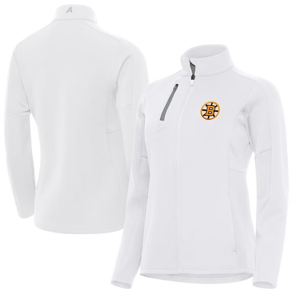 Women's Antigua White Boston Bruins Generation Full-Zip Jacket