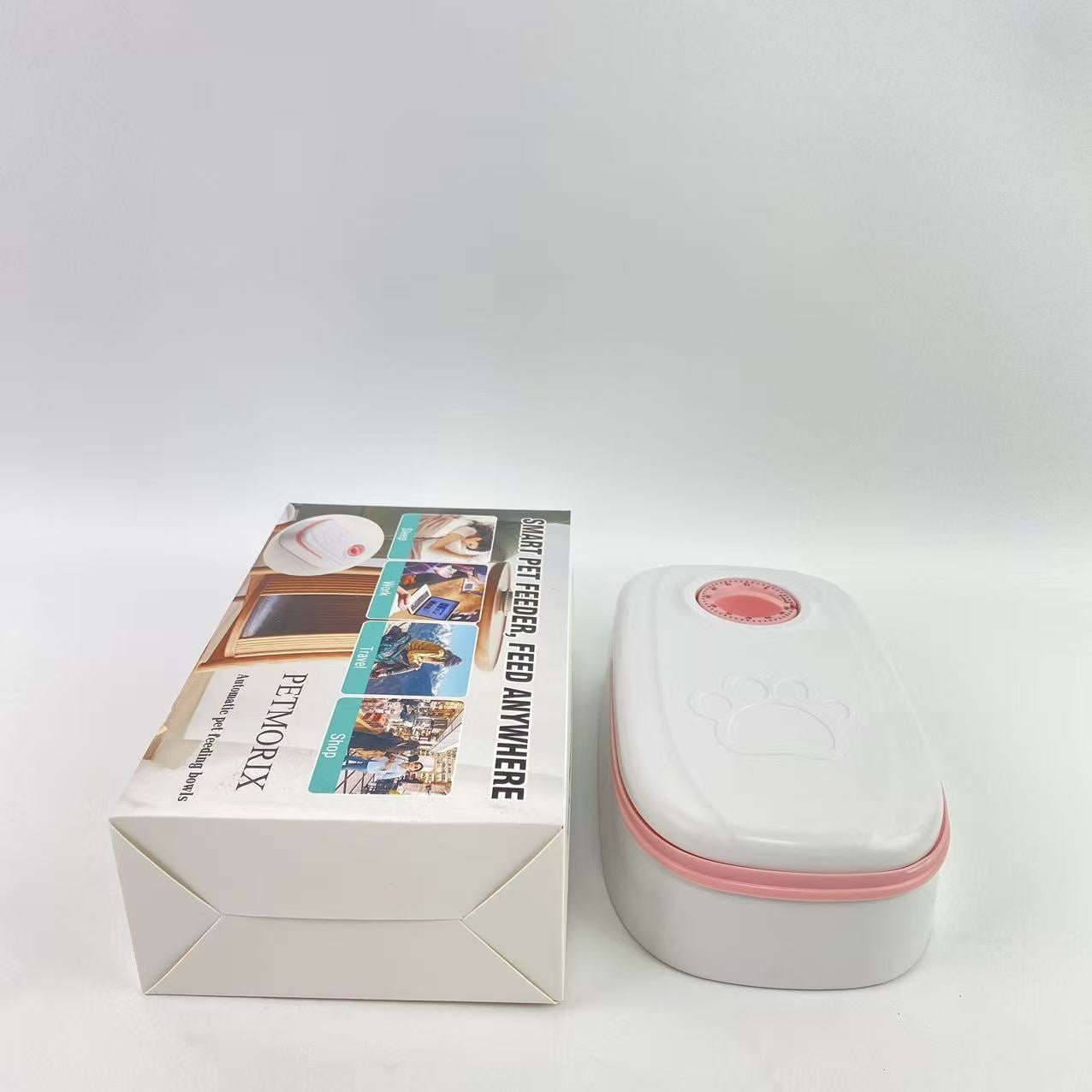 PETMORIX Automatic pet feeding bowls, 48H Timer Wet Dry Cat Food Dispenser, for Cat and Dog Automatic Feeder