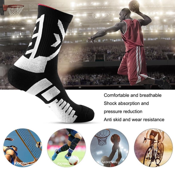 3uds. Calcetines Deportivos Hombre Compresión Fútbol Béisbol Fútbol Tenis Negro