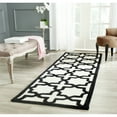 thumbnail image 3 of SAFAVIEH Cambridge Liz Geometric Wool Runner Rug, Ivory/Black, 2'6" x 8', 3 of 10