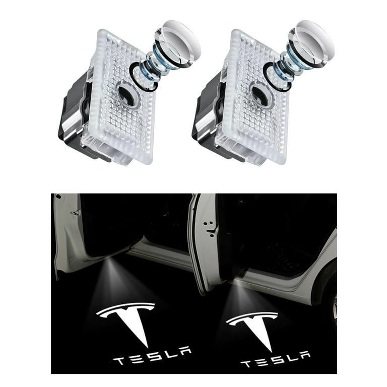 T Logo LED Puddle Lights for Tesla Model 3 / Y / S / X