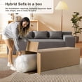 thumbnail image 5 of Modern 3-Seater Sofa, Hybrid Sofa in a Box, No Assembly Required, Comfy Sofa Couch with 3 Matching Pillows, Couch for Living Room or Bedroom, Grey, 5 of 8