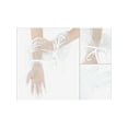 thumbnail image 3 of INSPIRE CHIC Women's Pearl Floral Lace Gloves Female Polka Point Finger Length Arm Sleeves for Grace Female Bridge Wedding Party Dating White1, 3 of 6