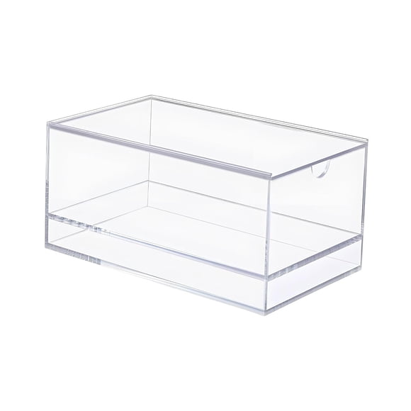 Estuche para Mahjong, caja de almacenamiento para Mahjong, caja vacía de acrílico transparente con 2 compartimentos, contenedor de almacenamiento y de