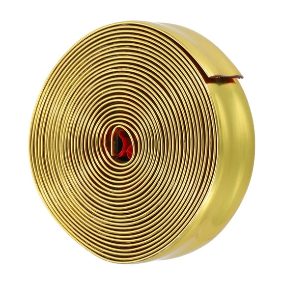 Uxcell Peel and Stick Wall Molding Trim, 1.2" x 16Ft 3D Chair Panel Molding Trim for Window Frame Gold