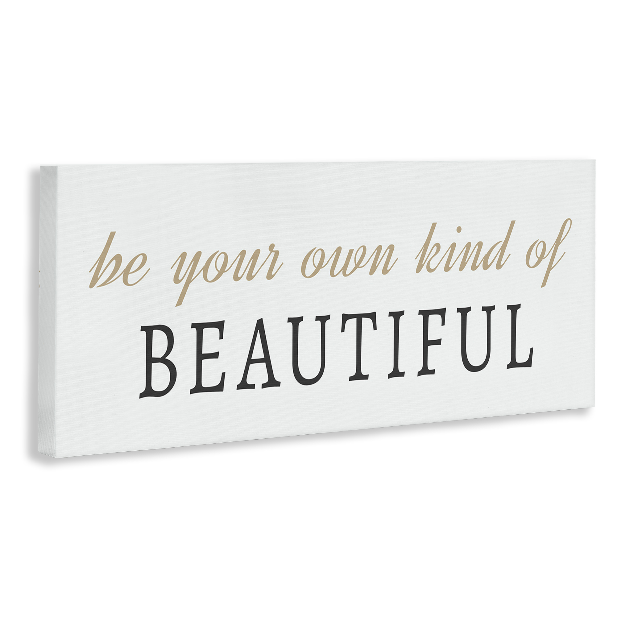 Stupell Industries Own Kind Of Beautiful Typography Painting Gallery Wrapped Canvas Art Print Wall Art, 24 x 10