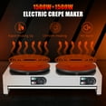 thumbnail image 4 of 16" Commercial Electric Crepe Maker, 1500W+1500W Double Plate Pancake Maker Griddle, Adjustable Temp Control 110V Electric Crepe Machine for Blintzes, Eggs, Bacon, 4 of 6