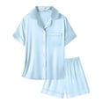 thumbnail image 4 of Arshiner Girls Pajamas Silk Satin Pajama Sleepwear Button Down Pj Set Loungewear, 4 of 4