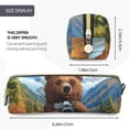 thumbnail image 3 of Honeii Snowy Mountain Photography Bear Pattern Pencil Case, Pencil Pouch, Pencil Case Small, Pencil Pouch Aesthetic, PVC Pencil Pouch, Pencil Bag, Makeup Pouch, 3 of 7