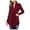 Wine, variant on Fesfesfes Women Cardigan Women Comfy Casual Solid Color Long Sleeve Lace Up Cardigan Top