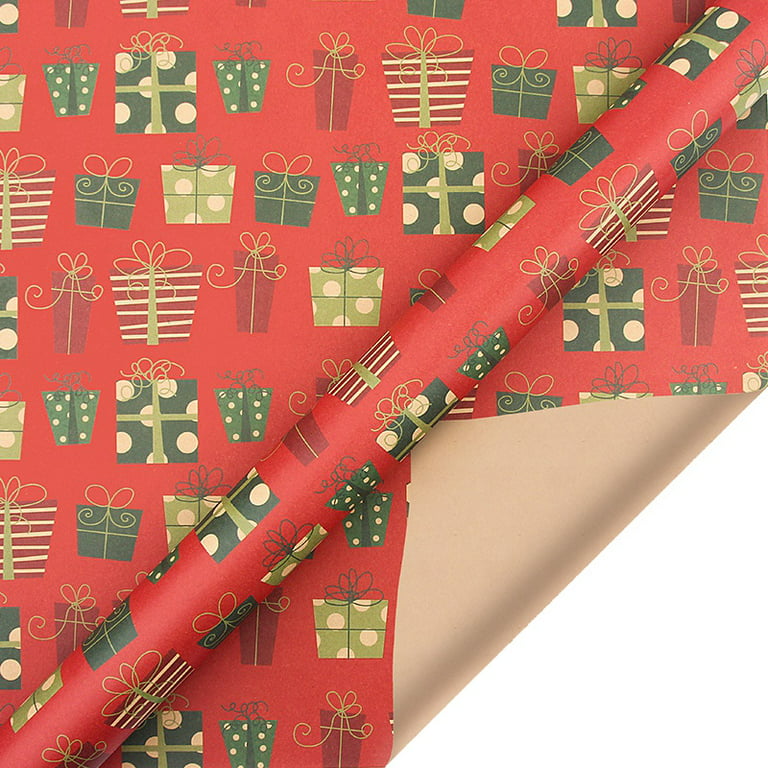 Christmas Wrapping Paper, Recycled Gift Wrapping Paper Set, 70 x 50cm Kraft  Wrapping Paper Sheets with Tags Stickers for Gift Wrapping, Wrapping Paper