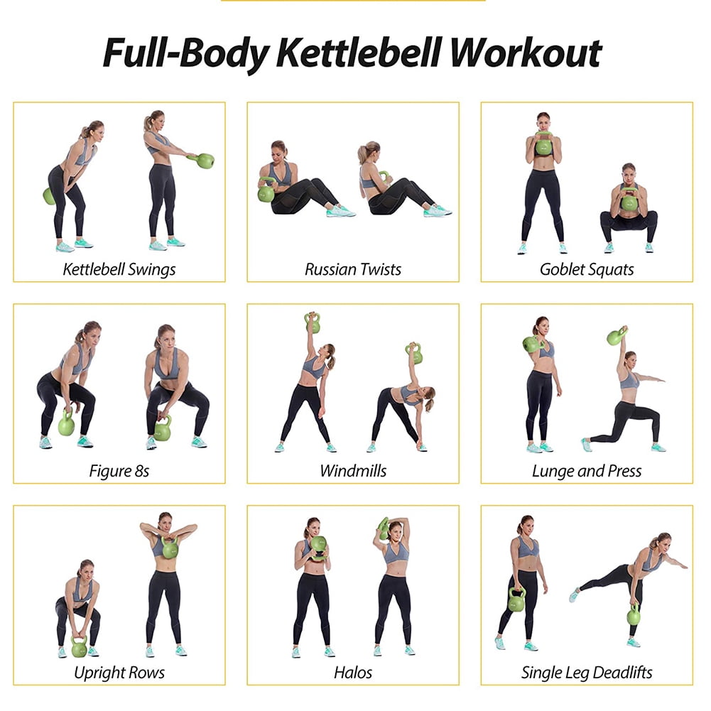 Kettlebell , 10lbs Vinyl Coated Weight for Women, Strength Training Home Gym