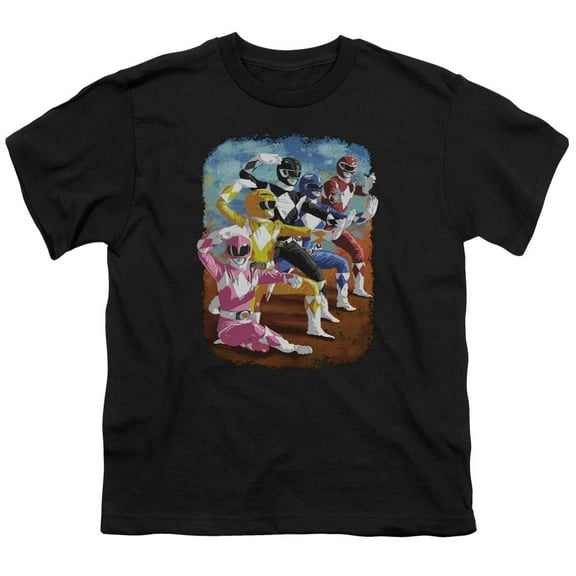 Power Rangers Impressionist Rangers Youth 18/1 T-Shirt Black