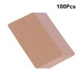 thumbnail image 2 of 100pcs Kraft Paper Earring Cards Holder Simple Earring Display Cards for Ear Studs Earrings Brown, 2 of 7