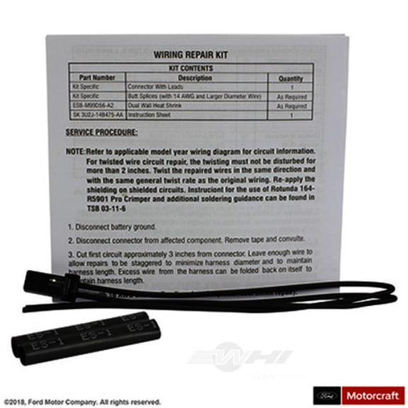 Motorcraft WPT-1322 Parking Aid Speaker Connector Fits select: 2011-2014 FORD ESCAPE, 2013-2019 FORD FUSION