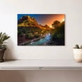 thumbnail image 2 of Elephant Stock Zion National Park River Wall Art - Horizontal Canvas Wall Art - Living Room Wall Decor - Nature Canvas - Orange And Blue Decor - 12" x 8", 2 of 8
