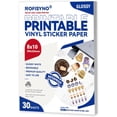 thumbnail image 1 of miduoudo-8x10 Printable Vinyl Sticker Paper Waterproof, Removable Self Adhesive Vinyl Sticker Sheets for Inkjet and Laser Printer, 30 Pack, 8R Size, Glossy White, 1 of 4