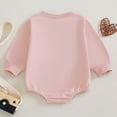 thumbnail image 7 of QUOTAY Toddler Baby Girl Clothes Long Sleeve Pullover Sweatshirt Baby Romper Fall Winter Cute Sister Matching Outfits 01_Pink,70, 7 of 7