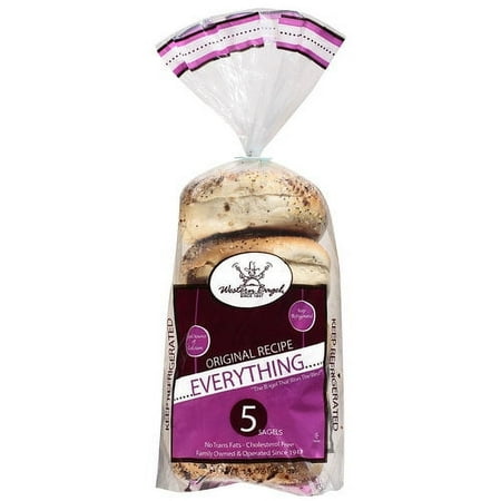 Western Bagel Original Recipe Everything Bagels, 15 Oz., 5 Count