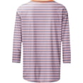 thumbnail image 4 of 3/4 length sleeve womens tops Summer Trendy Dressy Casual T-Shirt Round Neck Cute Tunic Tops Basic Tees Blouses Fall Fashion Clothes, 4 of 4