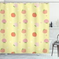 thumbnail image 1 of Ambesonne Peach Colors Shower Curtain, Fruit with Blossom, 69"Wx84"L, Pale Yellow Peach Salmon, 1 of 3