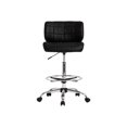 thumbnail image 1 of Studio Designs Crest Drafting - Chaise - Pivotante - Vinyle - Noir, chrome, 1 of 2