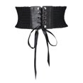 thumbnail image 1 of Cinturón de Cintura Elástica con Cordones para Mujer , Los 60-80cm SM SunniMix Cinturón de cintura elástica ancha de las mujeres, 1 of 8